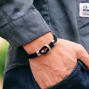 Noter Mens Bracelet Rope Hook Bracelet 8.5”